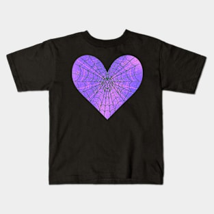 Spider Web Heart V39 Kids T-Shirt